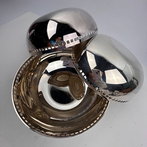 Skyscraper Design Bowl by Richard Meier for Swid Powell Silverplated 1980s 6" - Picture 16 of 16